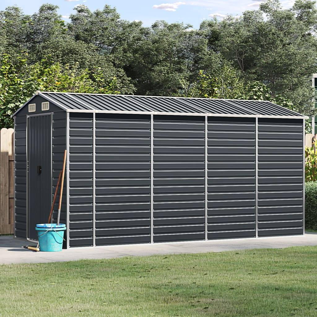 Vidaxl - Abri de jardin anthracite 191x385x198 cm acier galvanisé vidaXL 3188256 - Image 1