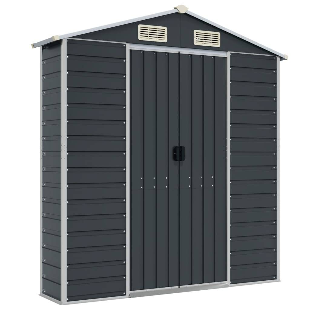 Vidaxl - Abri de jardin anthracite 191x385x198 cm acier galvanisé vidaXL 3188256 - Image 7