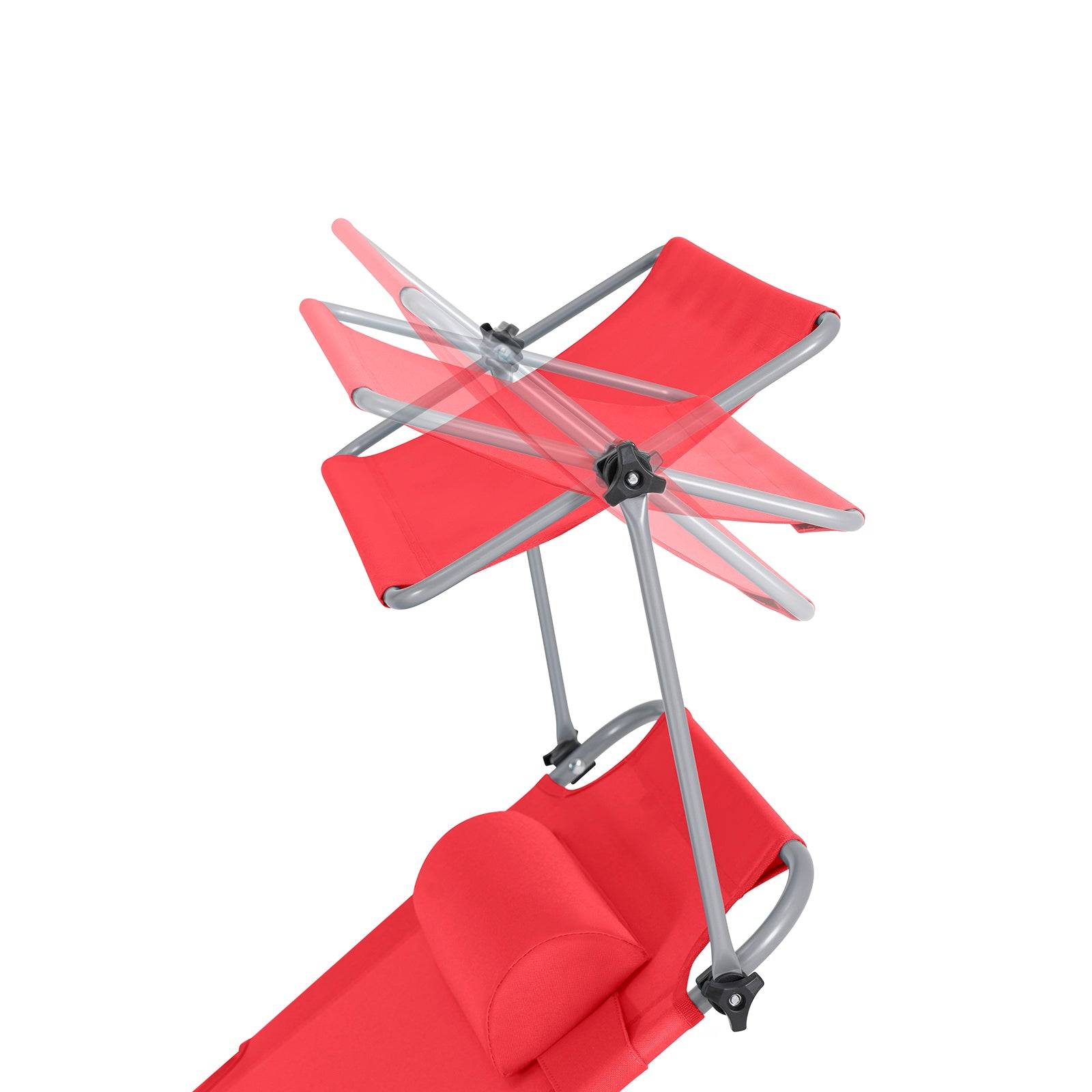 SoBuy Transat Pliable Chaise Longue avec Pare-Soleil Réglable - Image 7