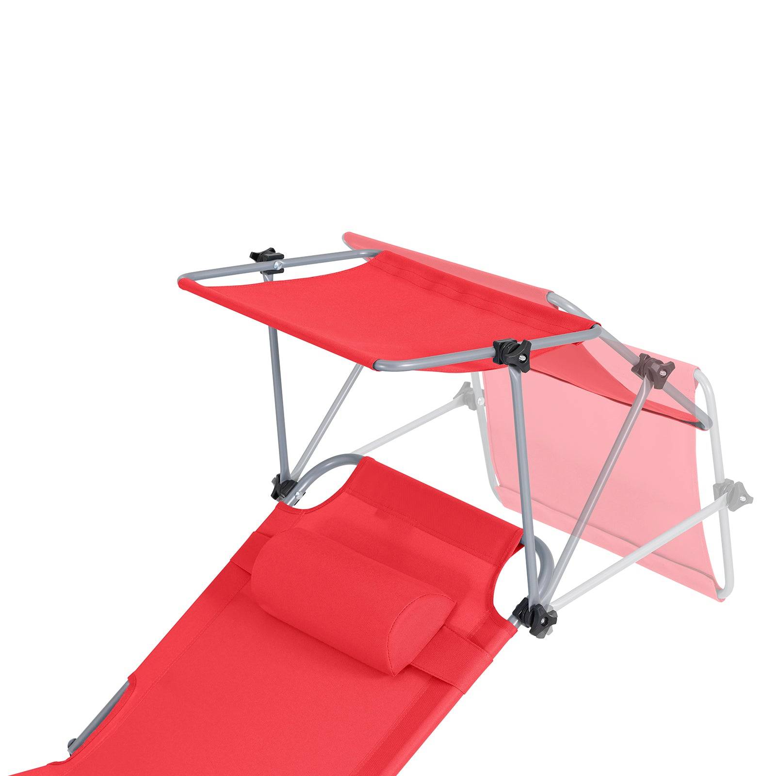 SoBuy Transat Pliable Chaise Longue avec Pare-Soleil Réglable - Image 8
