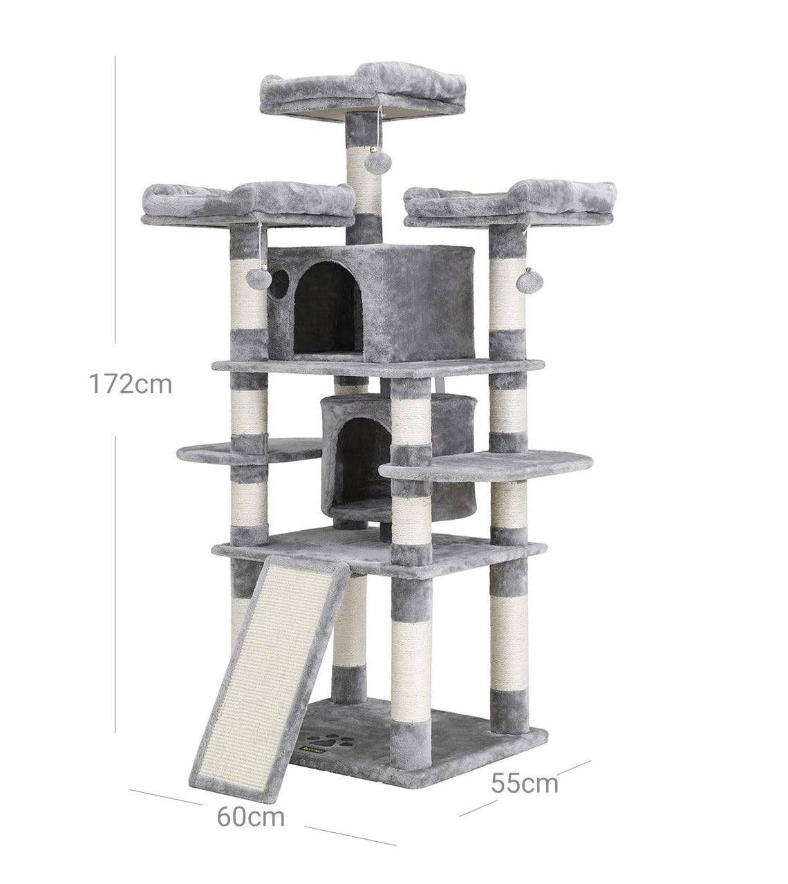 Arbre à chat tour de jeux 172 cm gris clair - Image 2