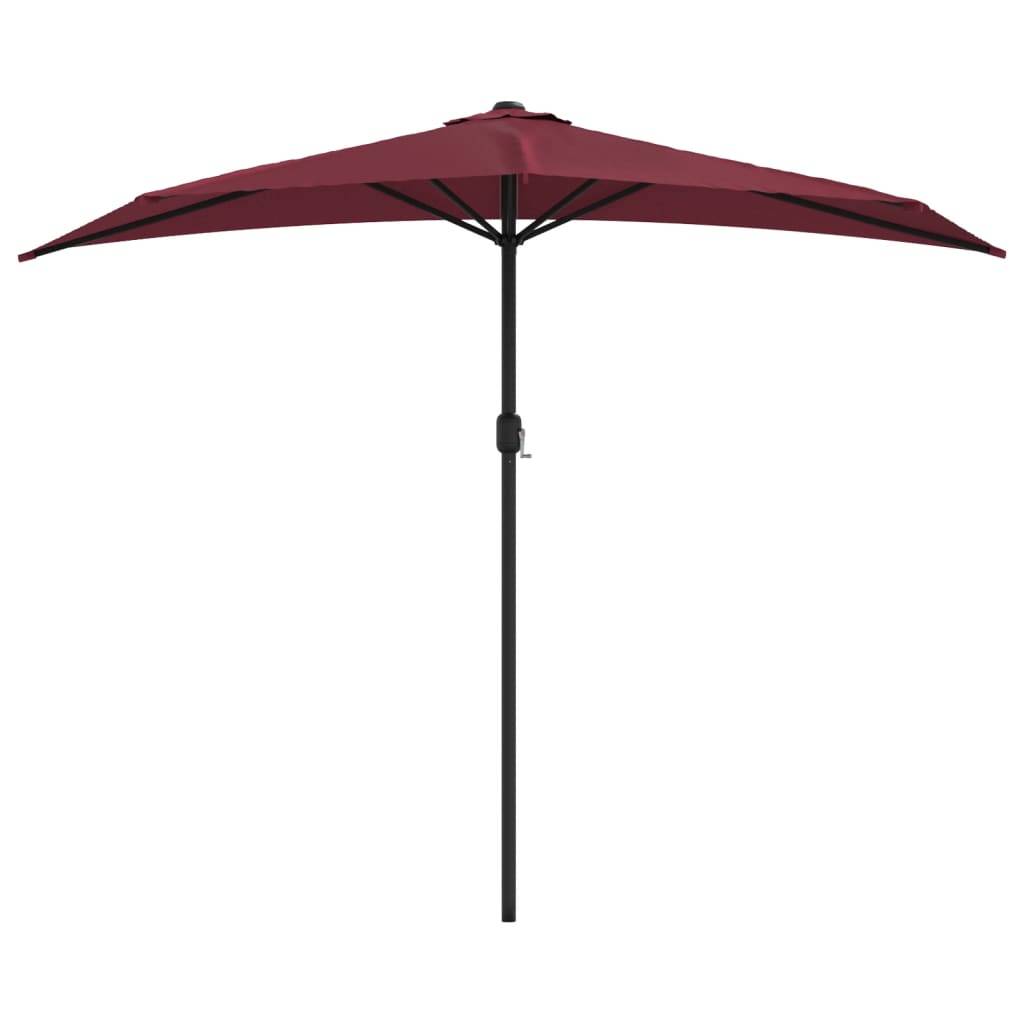 Parasol de balcon aluminium bordeaux 270 x 144 x 222 cm - PANGIVO - Image 3