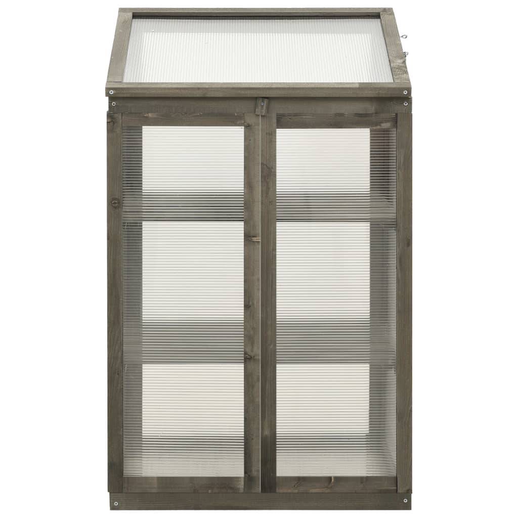 PANGIVO - Serre bois de sapin et polycarbonate gris 60 x 45 x 100 cm - PANGIVO - Image 3