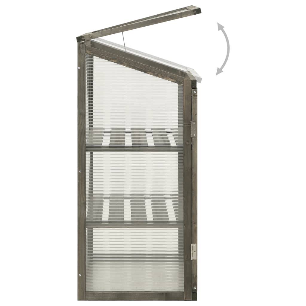 PANGIVO - Serre bois de sapin et polycarbonate gris 60 x 45 x 100 cm - PANGIVO - Image 4