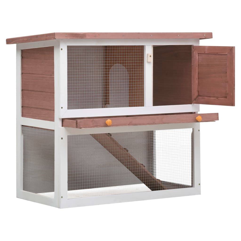 Clapier d'extérieur - Cage d'extérieur 1 porte Marron Bois MP309 - Image 1