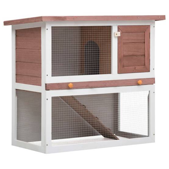 Clapier d'extérieur - Cage d'extérieur 1 porte Marron Bois MP309 - Image 2
