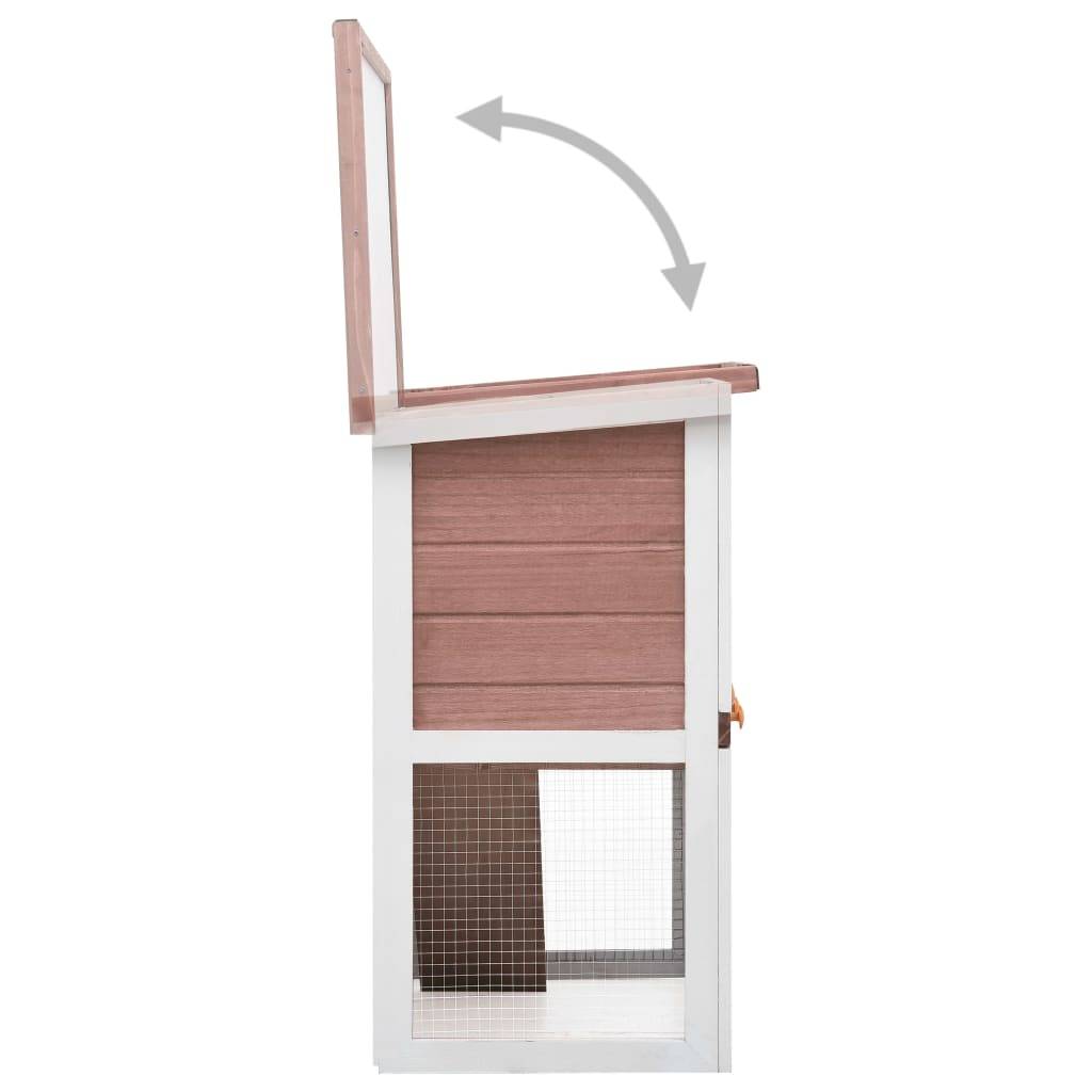 Clapier d'extérieur - Cage d'extérieur 1 porte Marron Bois MP309 - Image 4