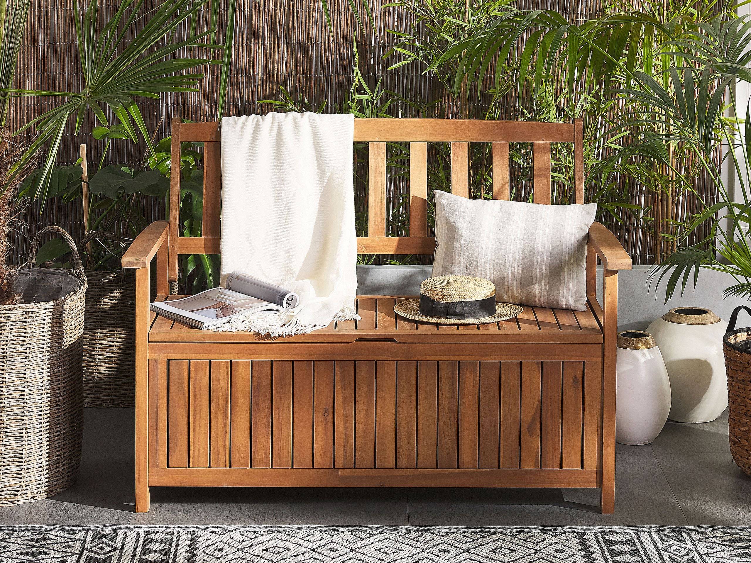 Beliani - Banc, 2 Personnes Acacia Marron SOVANA - 120x60x91- Beliani - Image 1