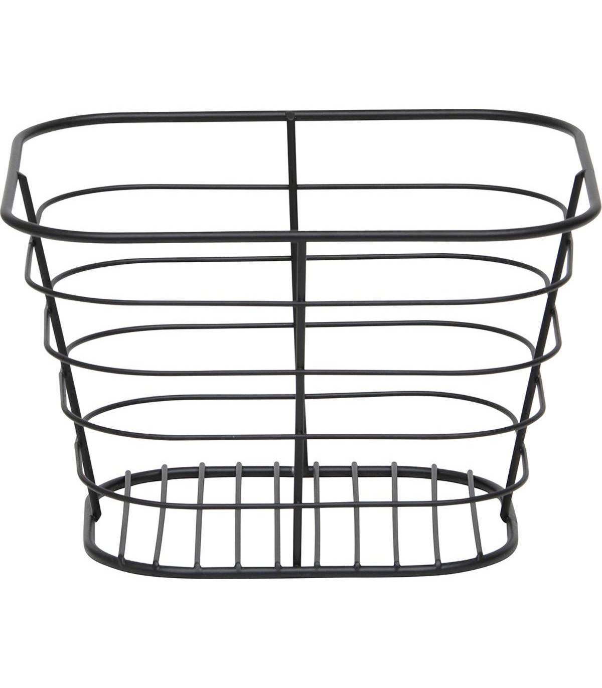 Panier évasé en fil métal noir 20 x 18 x 13 cm -