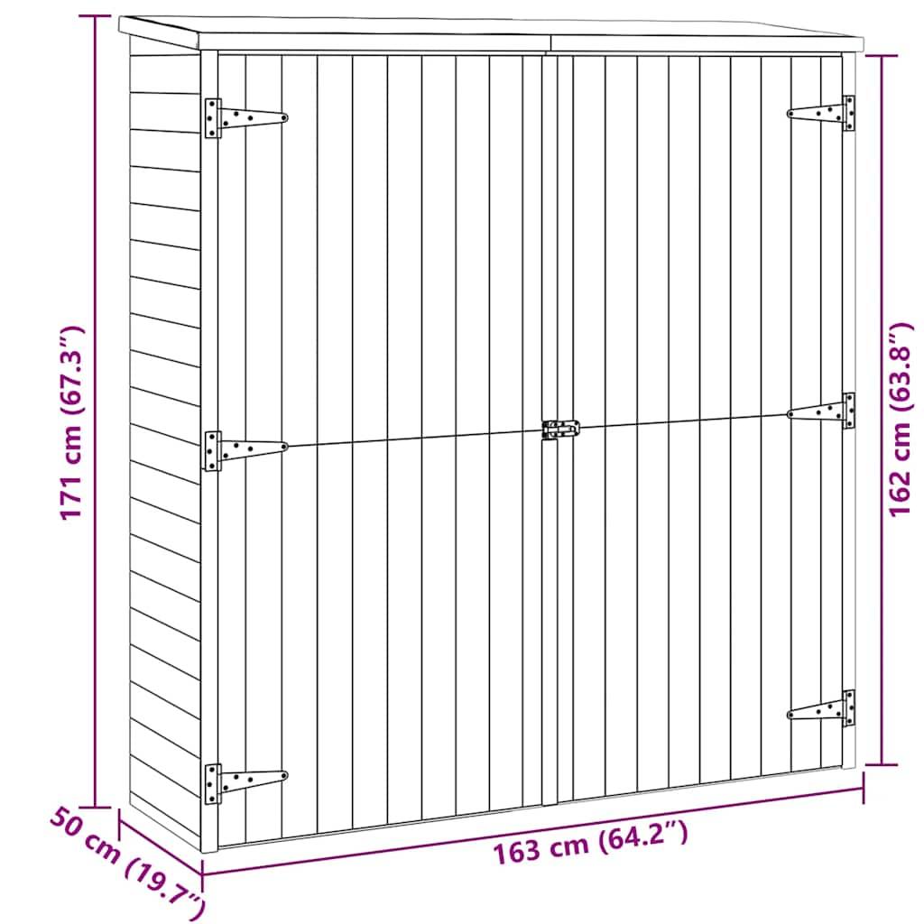 Vidaxl - Abri à outils de jardin 163x50x171 cm Bois de pin solide vidaXL 318198 - Image 3