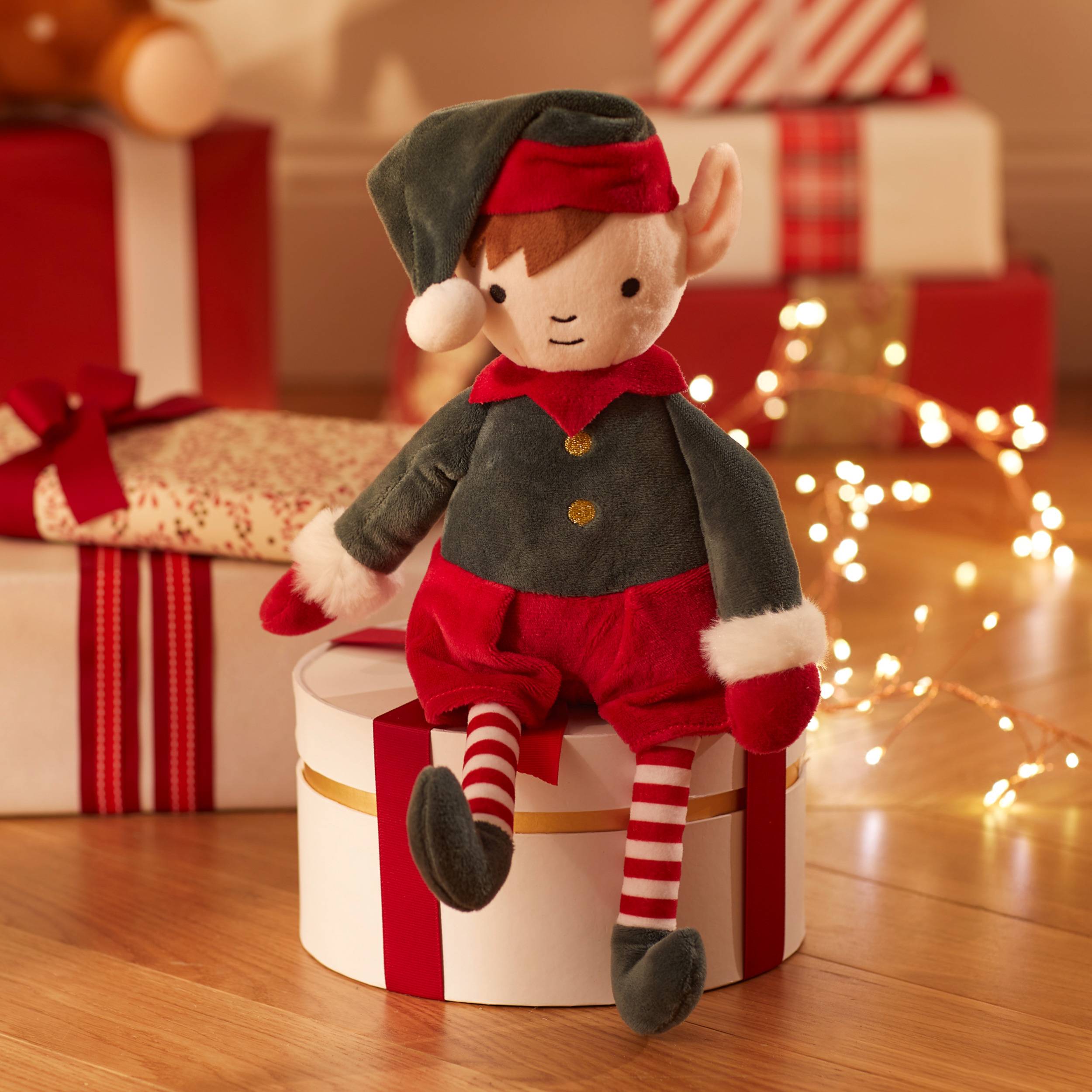 Fééric Lights & Christmas - Peluche lutin 35cm - Atmosphera Créateur d'intérieur - Image 1