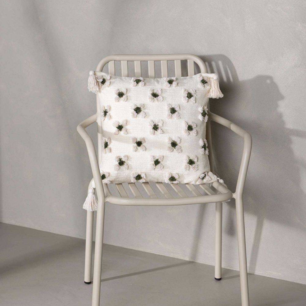 Venture Home - Housse de coussin avec pompoms Millie 45x45 cm - Image 2