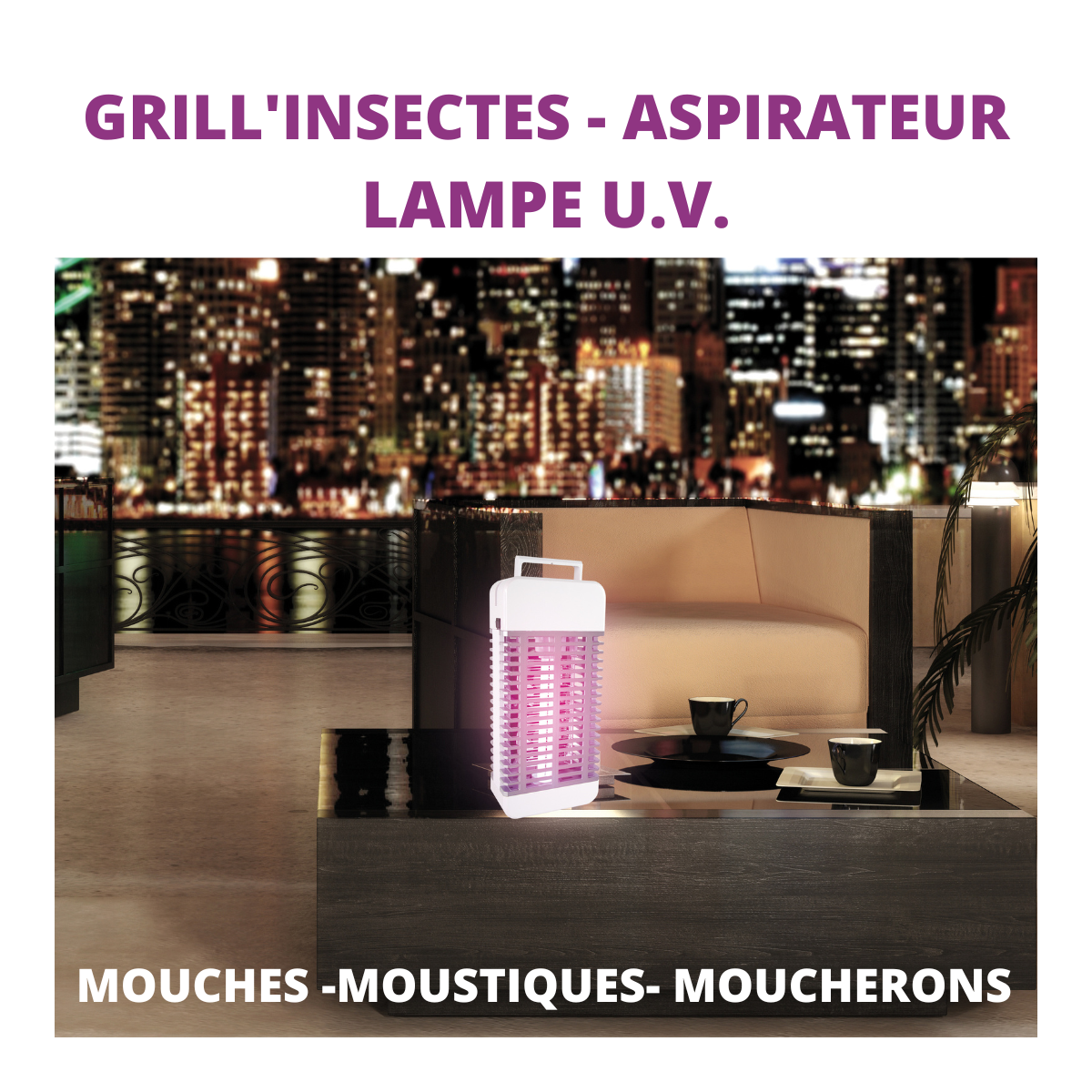 Acto - Lampe U.V GRILL'INSECTES avec aspirateur - triple action - Image 4