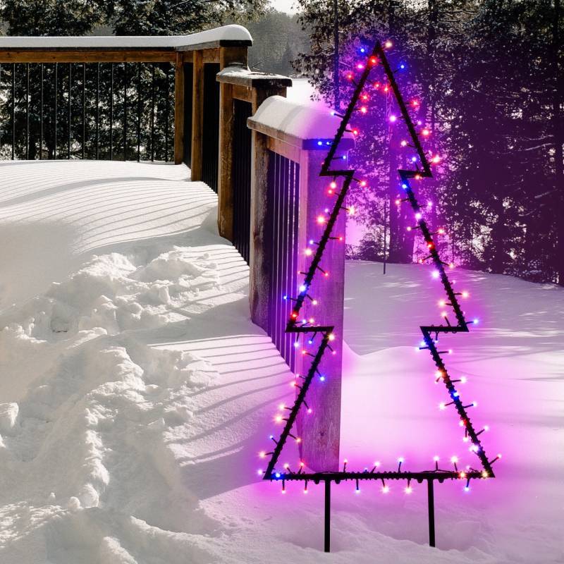 Lotti - Sapin lumineux à planter H105cm 110 Led RGB 48 effets Wonder télécommande Lotti - Image 1