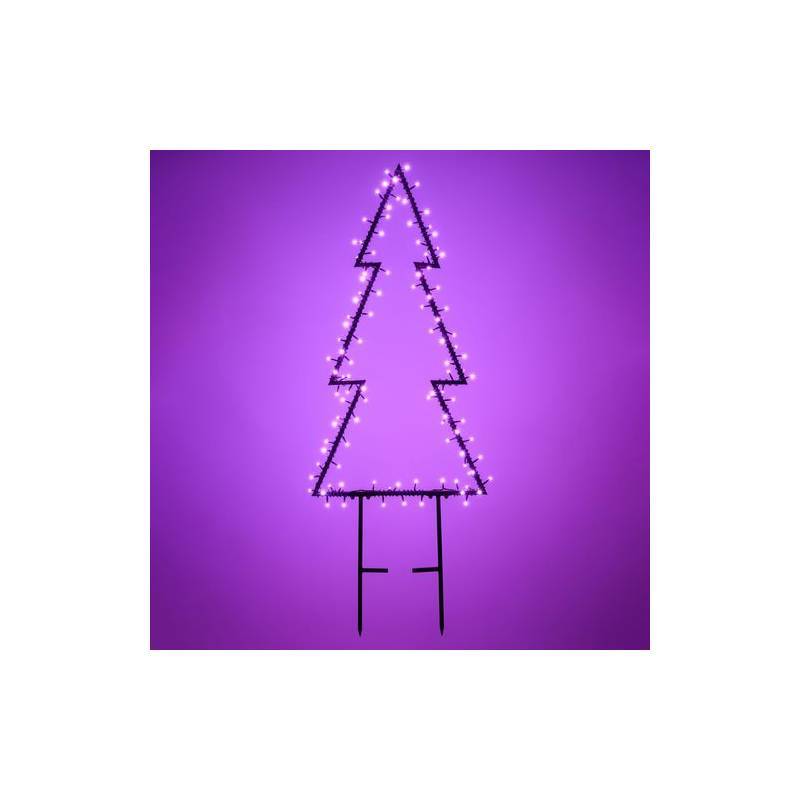 Lotti - Sapin lumineux à planter H105cm 110 Led RGB 48 effets Wonder télécommande Lotti - Image 2