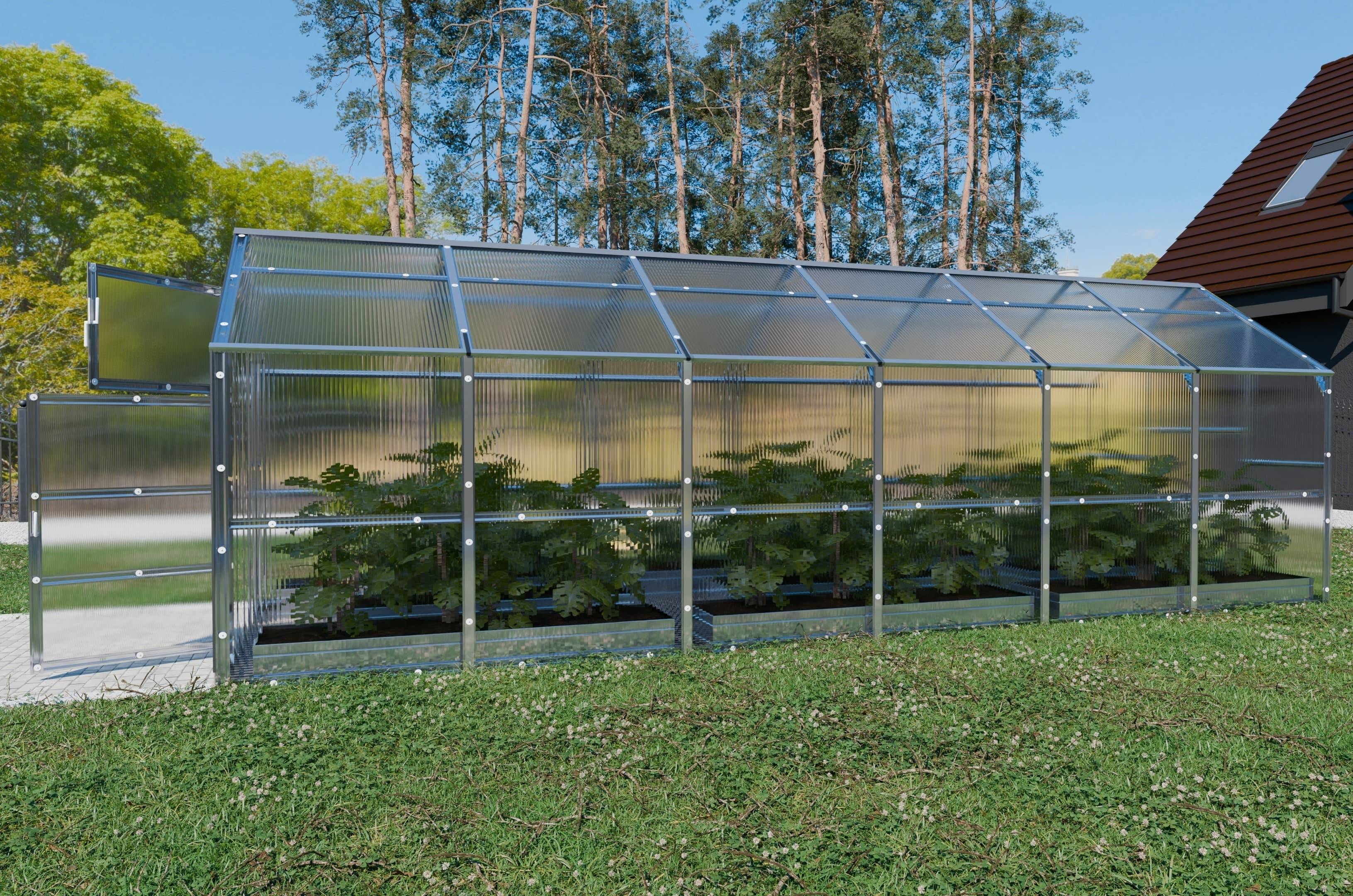 Serre KLASIKA BERNARD 2,35 x 6 m (14,1 m²), 6 mm avec revêtement en polycarbonate - Image 2