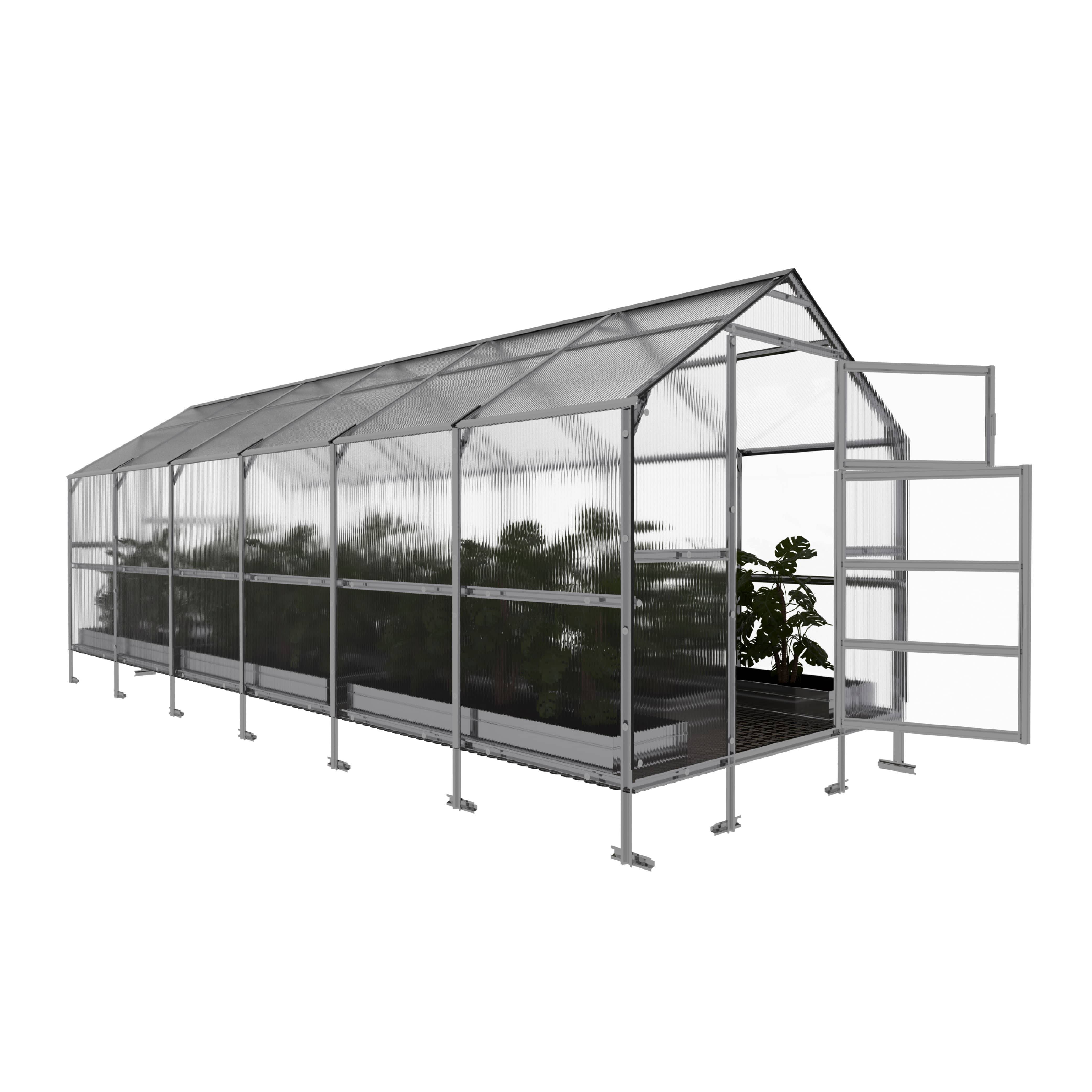 Serre KLASIKA BERNARD 2,35 x 6 m (14,1 m²), 6 mm avec revêtement en polycarbonate - Image 4