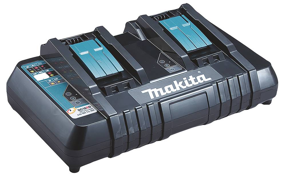 Pack 4 Batteries 6Ah Li-ion LXT avec indicateur de charge - BL1860 - MAKITA - avec chargeur double DC18RD - coffret Makpac - 198091-4 - Image 3