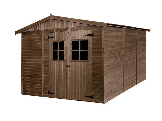 Gartflex - Abri de jardin en bois traité, surface utile 8.29m², 300x294cm ep 19mm, INT007 /GARTFLEX - Image 2