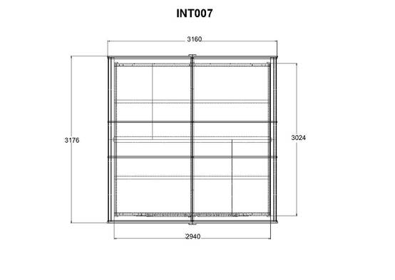 Gartflex - Abri de jardin en bois traité, surface utile 8.29m², 300x294cm ep 19mm, INT007 /GARTFLEX - Image 5