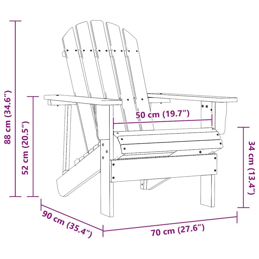 PANGIVO - Chaise de jardin Bois Gris 70 x 153 x 88 cm - PANGIVO - Image 6