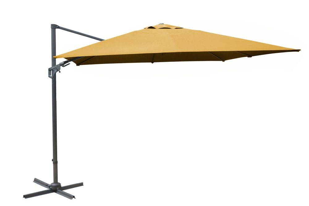 Proloisirs - Parasol Deporte 3X3/8 Nh20 Inclinable Manivelle - Curry PROLOISIRS
