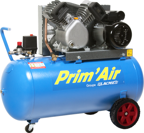 Compresseur mobile Prim'Air VM 21/100 LACME 21 m³/h mono 100L 10 bar - 122200