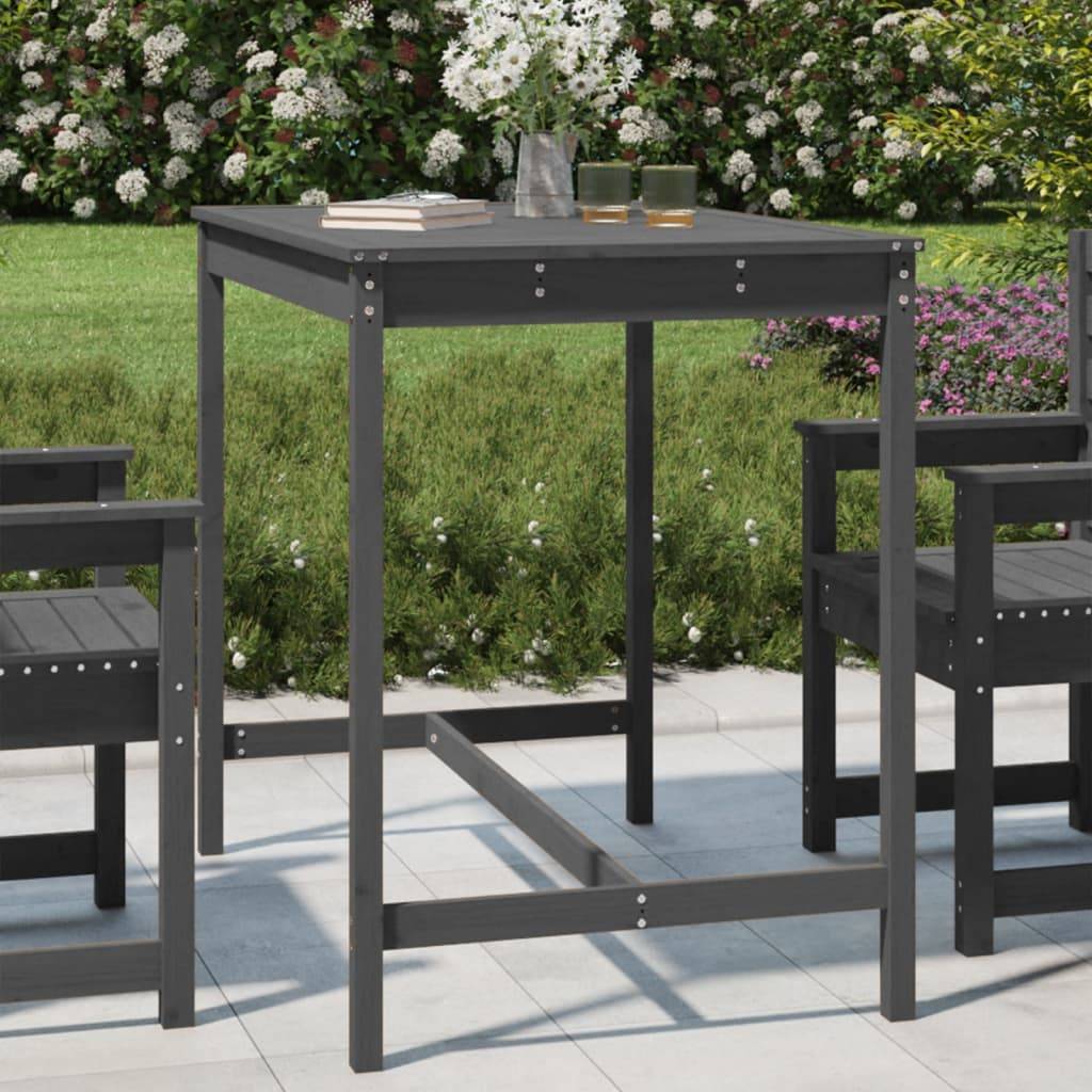 ComfortXL - Table de Bar de Jardin Grise 121x82,5cm en Bois de Pin, Style Contemporain et Épuré – ComfortXL Outdoor Living - Image 1
