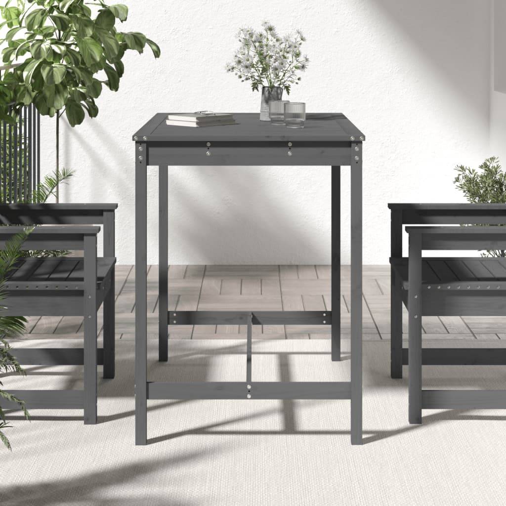 ComfortXL - Table de Bar de Jardin Grise 121x82,5cm en Bois de Pin, Style Contemporain et Épuré – ComfortXL Outdoor Living - Image 3