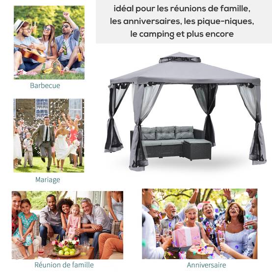 Bain de soleil transat chaise longue inclinable pliable avec oreiller - 182x56x28cm Tissu Crème fr34 - Image 7