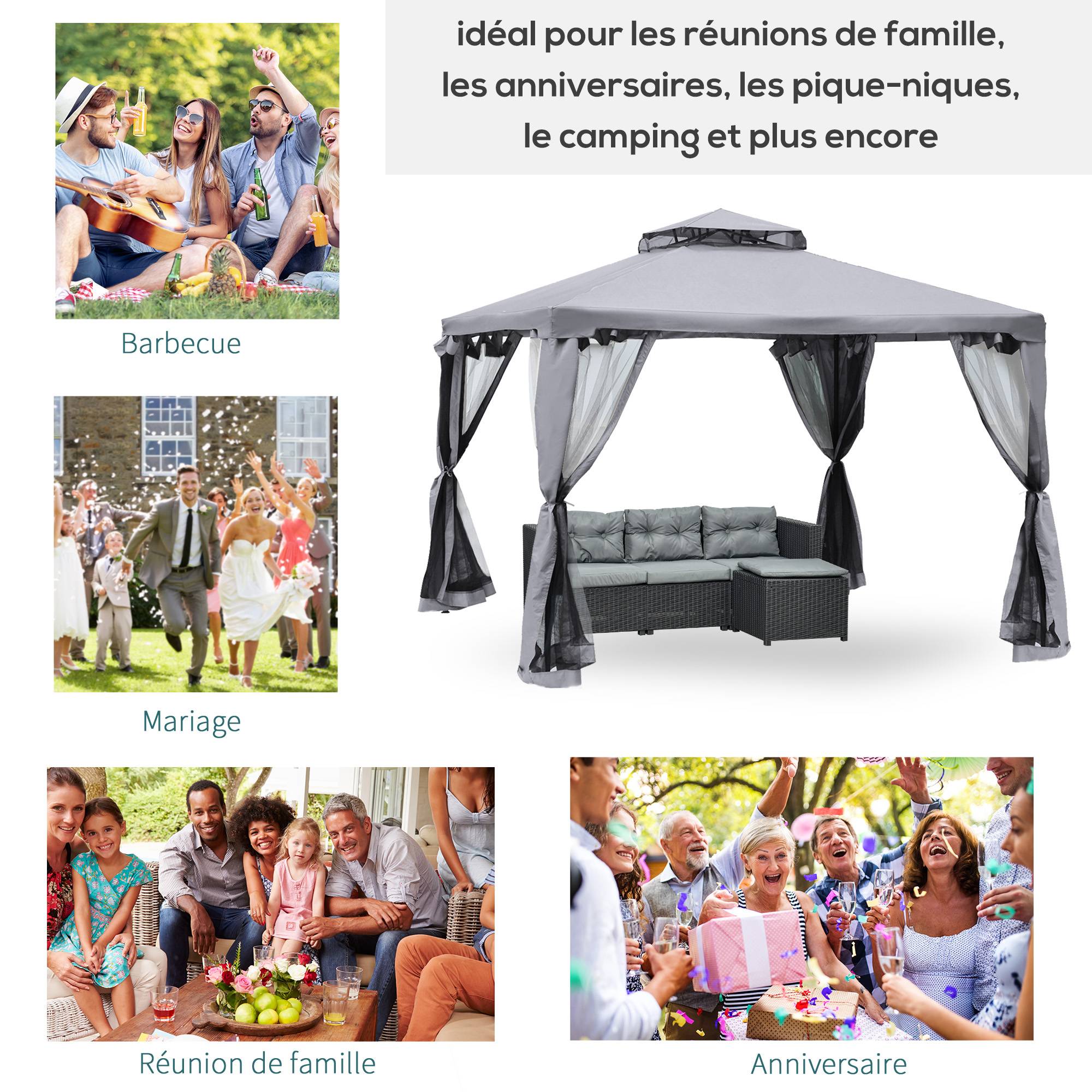 Bain de soleil transat chaise longue inclinable pliable avec oreiller - 182x56x28cm Tissu Crème fr34 - Image 7