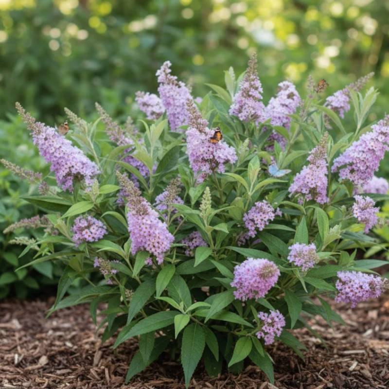 Arbre aux papillons Butterfly Candy® Little Lila 'BotEx004', Buddleia à fleurs Bleue - feuillage Caduc - Pot de 4L - 20/40 cm-  hauteur à maturité De - Image 3