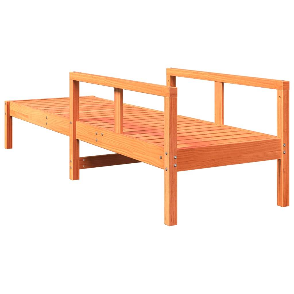 Vidaxl - Chaise longue cire marron 199,5x62x55 cm bois massif de pin vidaXL 844642 - Image 7