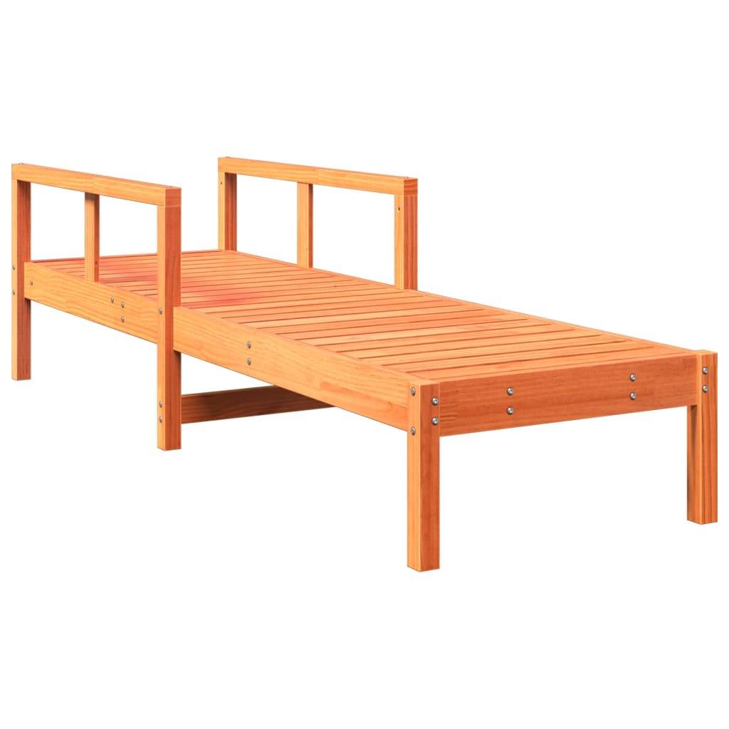 Vidaxl - Chaise longue cire marron 199,5x62x55 cm bois massif de pin vidaXL 844642 - Image 2