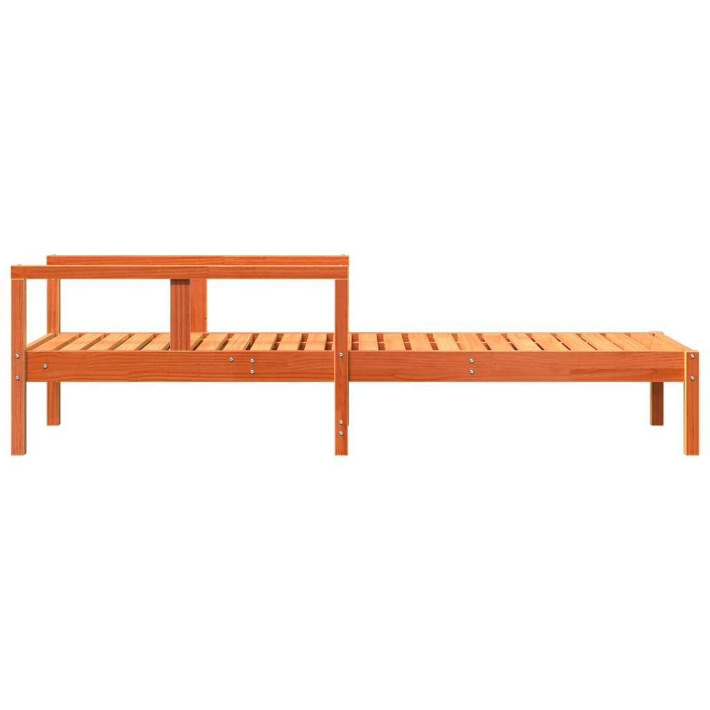 Vidaxl - Chaise longue cire marron 199,5x62x55 cm bois massif de pin vidaXL 844642 - Image 6