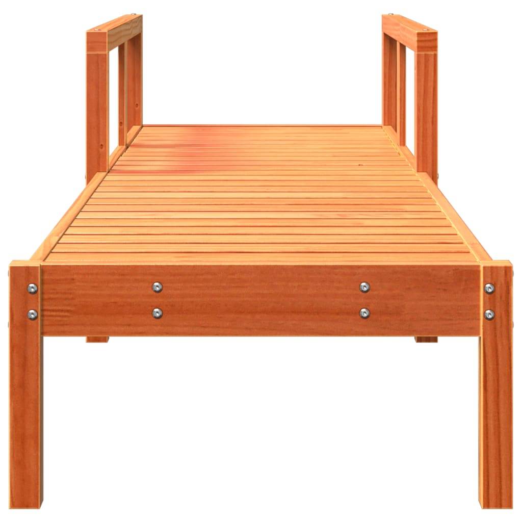 Vidaxl - Chaise longue cire marron 199,5x62x55 cm bois massif de pin vidaXL 844642 - Image 5