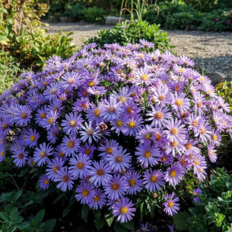 Aster d'automne Fidelio, Aster dumosus à fleurs Bleue/ - feuillage Caduc - Godet - 5/20 cm - Image 3