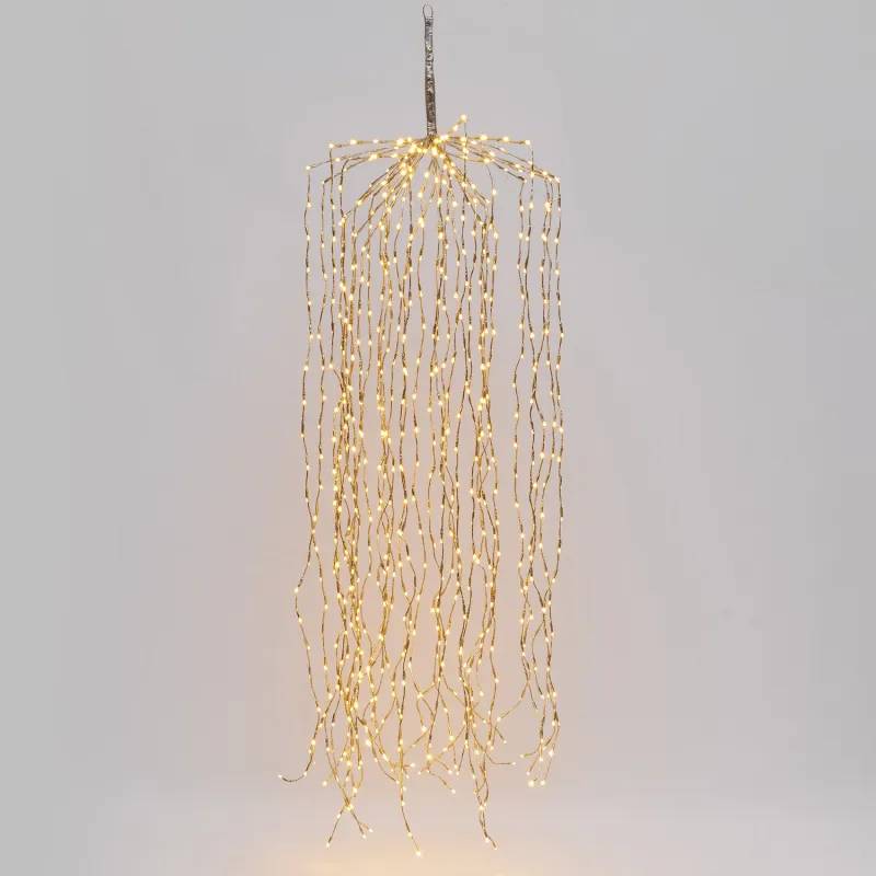 Lotti - Branche lumineuse H200cm 736 LED blanc chaud fixe champagne IP44 Lotti