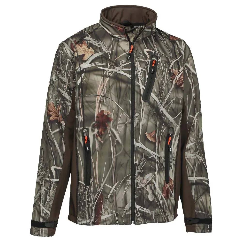 Blouson chasse softshell 4 poches polyester camo kaki S à 3XL Percussion - Image 1