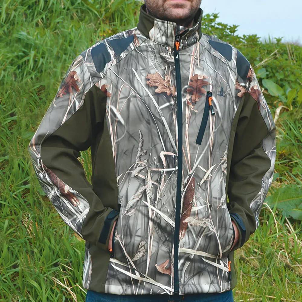 Blouson chasse softshell 4 poches polyester camo kaki S à 3XL Percussion - Image 3