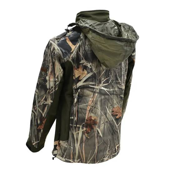 Blouson chasse softshell 4 poches polyester camo kaki S à 3XL Percussion - Image 2