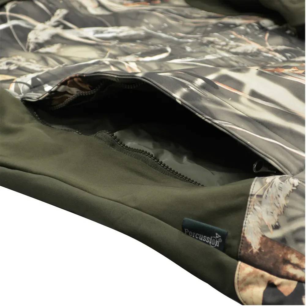 Blouson chasse softshell 4 poches polyester camo kaki S à 3XL Percussion - Image 4