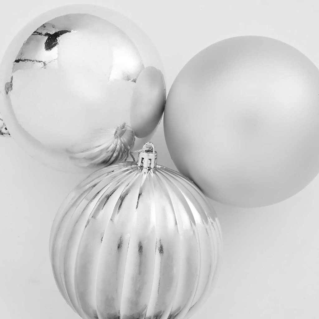 Vidaxl - Ensemble de Boules de Noël XXL 3 pc Argent Plastique vidaXL 42018876 - Image 5