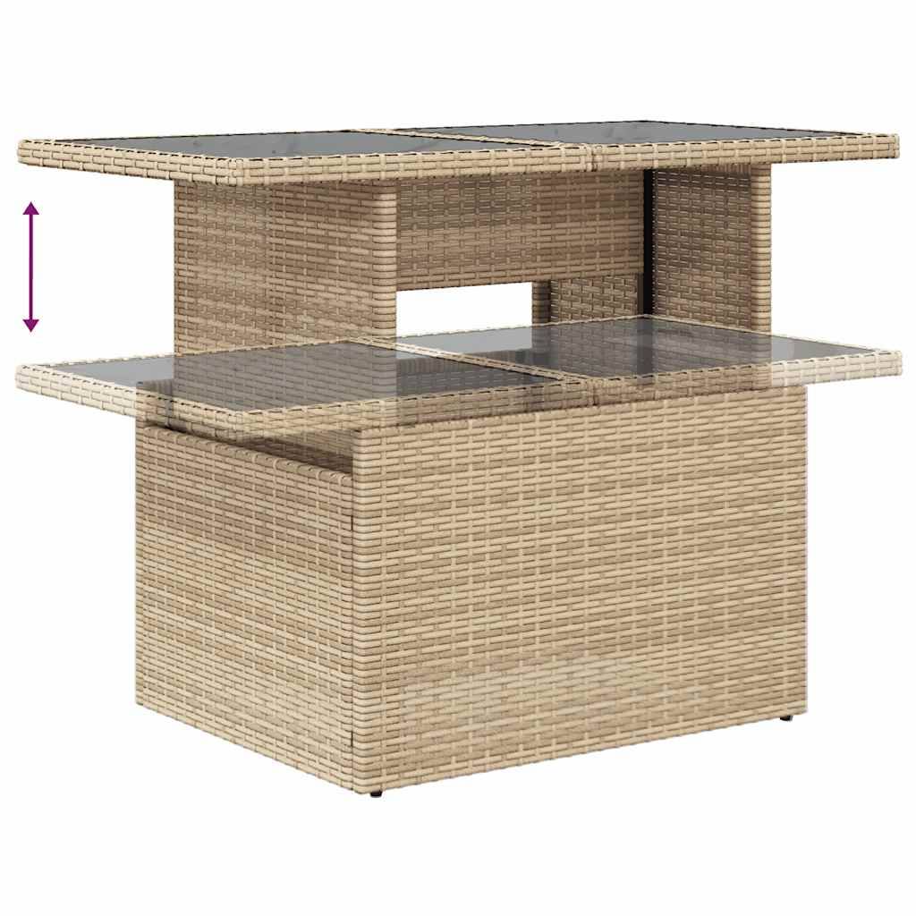 ComfortXL - Salon de jardin modulable 6 places résine tressée avec coffre de rangement Beige – ComfortXL Outdoor Living - Image 9
