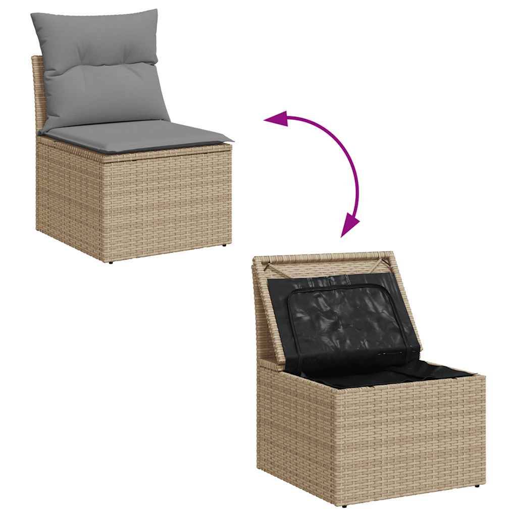 ComfortXL - Salon de jardin modulable 6 places résine tressée avec coffre de rangement Beige – ComfortXL Outdoor Living - Image 7