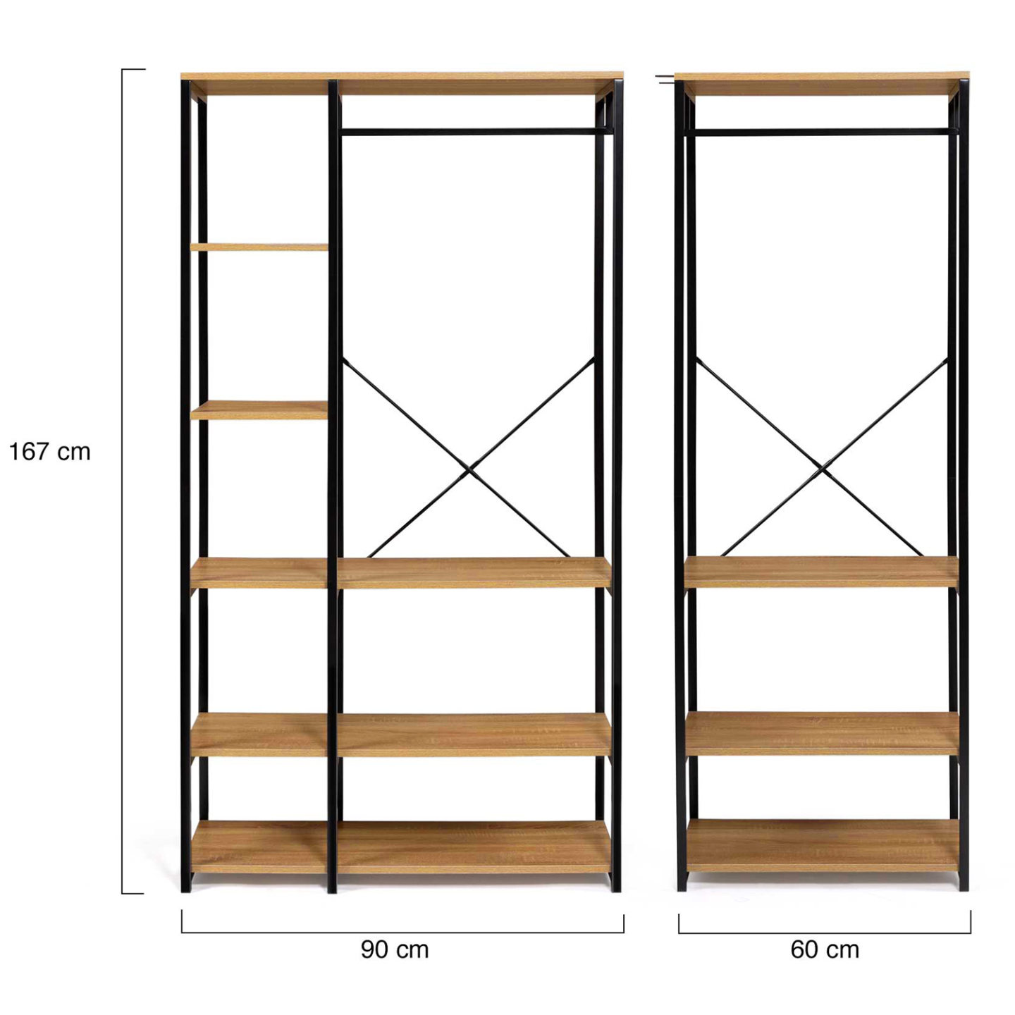 Dressing modulable XXL L. 150 cm DETROIT design industriel - Image 5