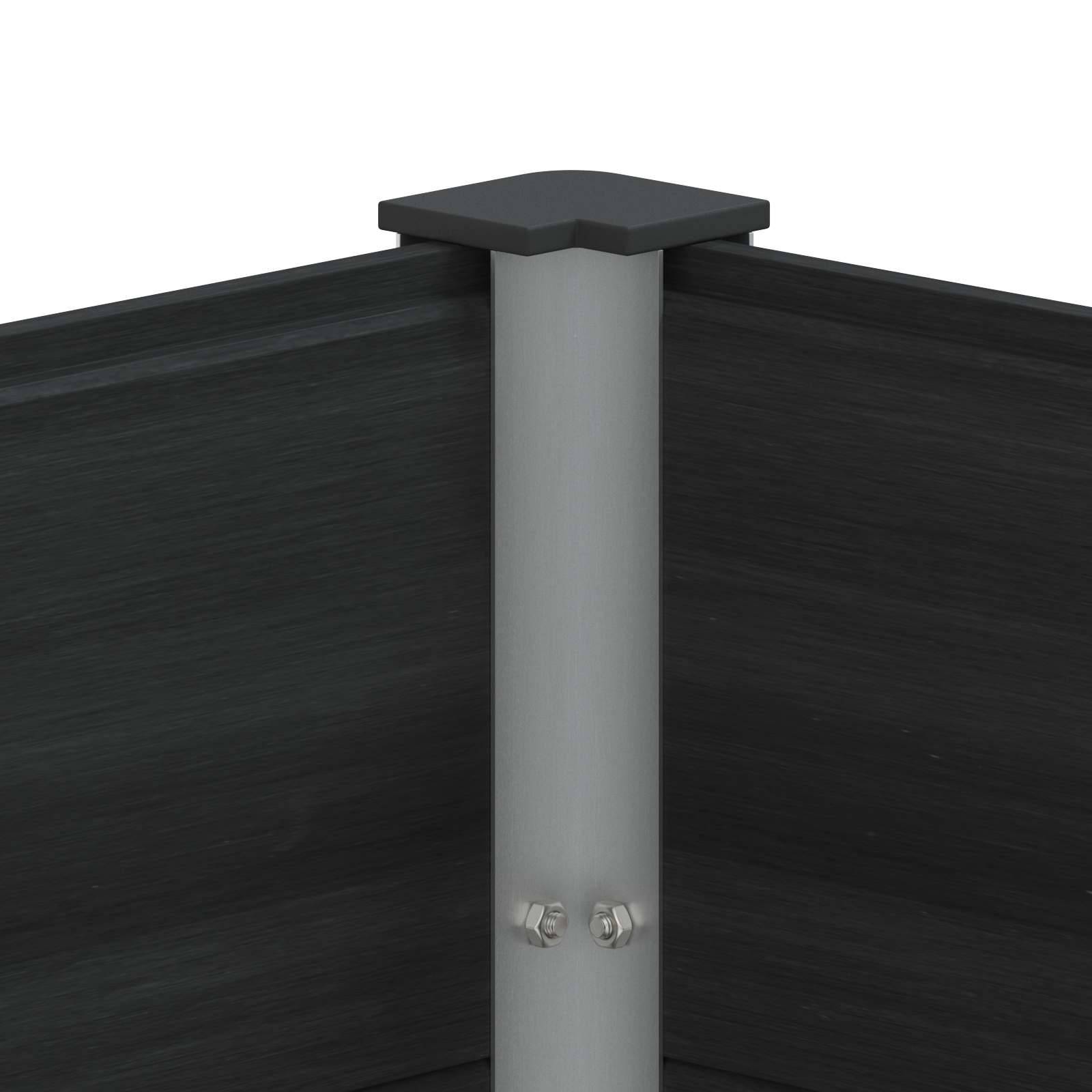 PANGIVO - Jardinière surélevée composite bois plastique et aluminium noir 150 x 50 x 54 cm - PANGIVO - Image 6
