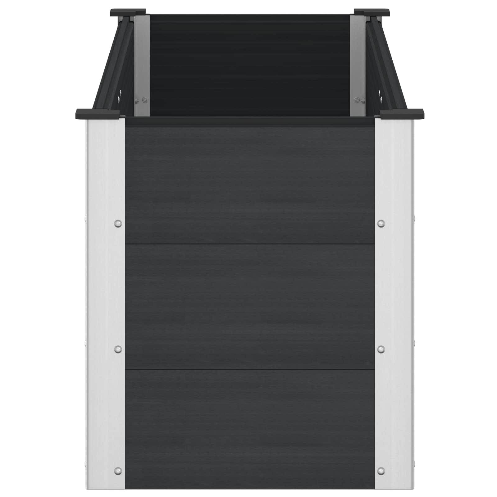 PANGIVO - Jardinière surélevée composite bois plastique et aluminium noir 150 x 50 x 54 cm - PANGIVO - Image 4