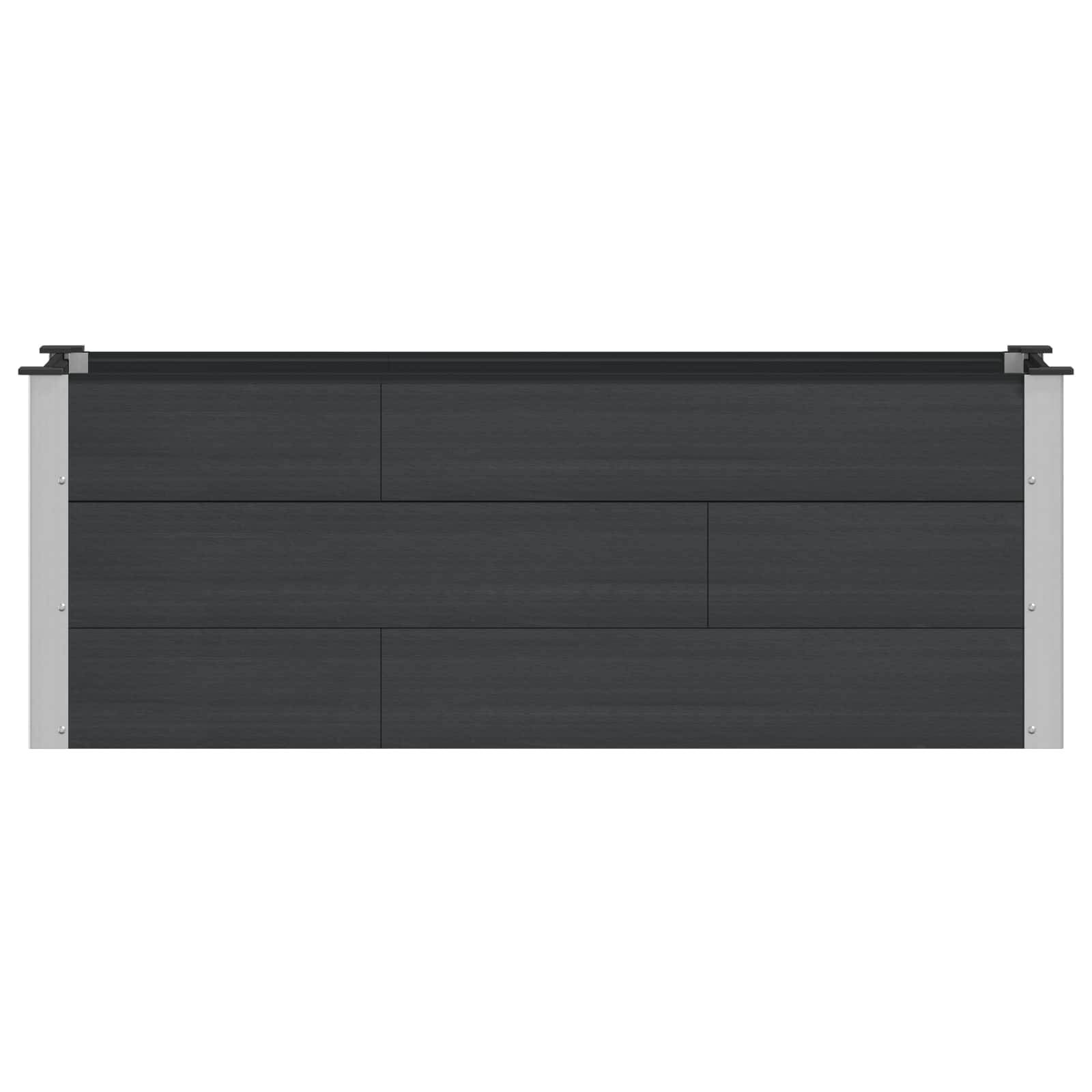 PANGIVO - Jardinière surélevée composite bois plastique et aluminium noir 150 x 50 x 54 cm - PANGIVO - Image 3