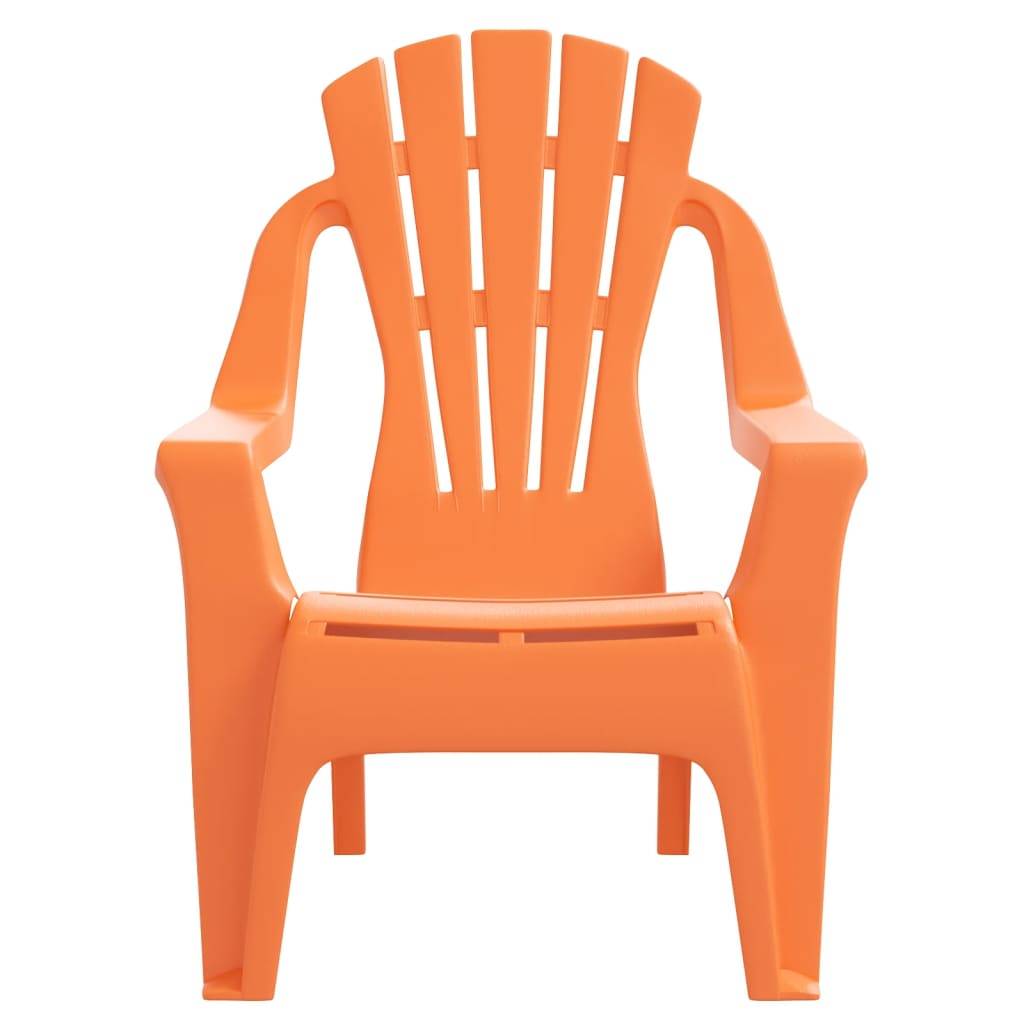 Lot de 2 Chaises de jardin pour enfants - Chaises d'extérieur - Fauteuils de jardin orange 37x34x44 cm PP - Image 4